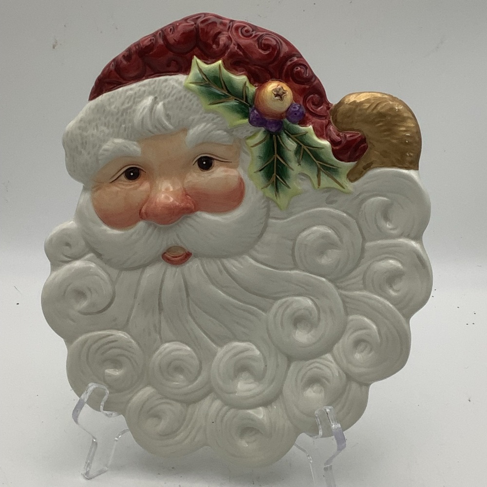 Fitz and Floyd Santa Canapé Plate